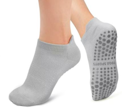 Pilates Non-Slip Grip Socks – Breathable Cotton Yoga & Fitness Socks