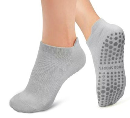 Pilates Non-Slip Grip Socks – Breathable Cotton Yoga & Fitness Socks