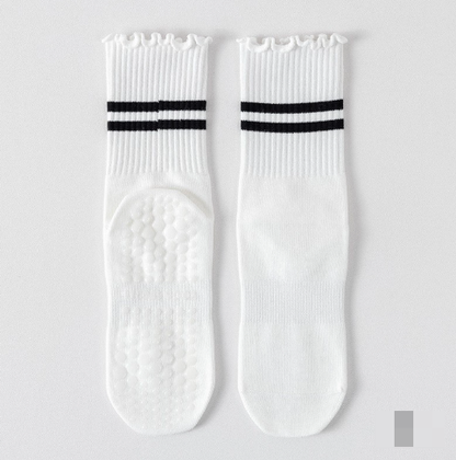 Pilates Non-Slip Grip Socks – Breathable Cotton Yoga & Fitness Socks