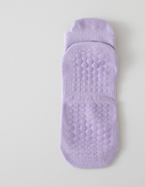 Pilates Non-Slip Grip Socks – Breathable Cotton Yoga & Fitness Socks