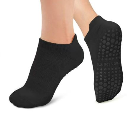 Pilates Non-Slip Grip Socks – Breathable Cotton Yoga & Fitness Socks