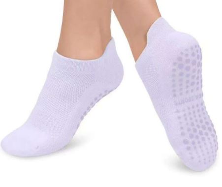 Pilates Non-Slip Grip Socks – Breathable Cotton Yoga & Fitness Socks
