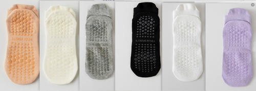 Pilates Non-Slip Grip Socks – Breathable Cotton Yoga & Fitness Socks