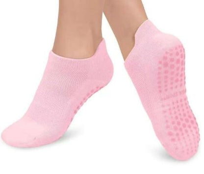 Pilates Non-Slip Grip Socks – Breathable Cotton Yoga & Fitness Socks